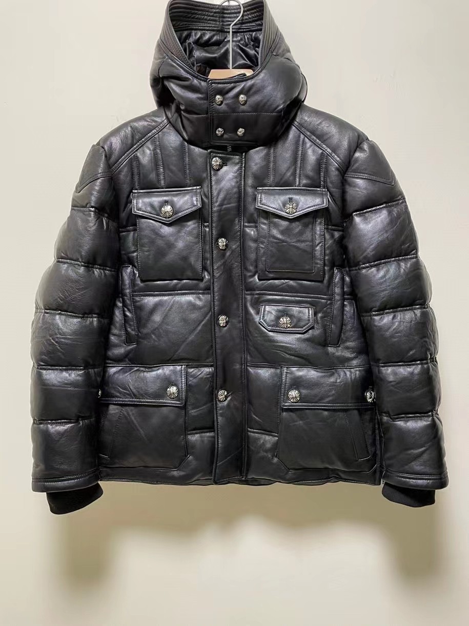 21FW 크롬하츠 일본산 송아지 가죽 다운패딩 1223