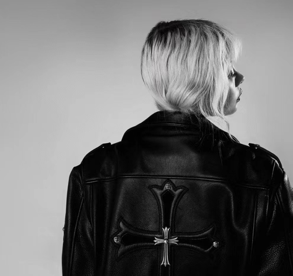 20FW 크롬하츠 이탈리아산 송아지가죽 자켓 은 925 장식 1225