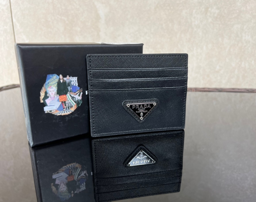 프라다 사이드로고 카드지갑