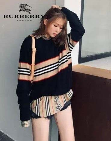 버버리 라인 라운드 니트