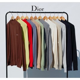 디올 캐시미어 자수로고 반폴라니트