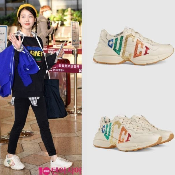 구찌 아이유 라이톤스니커즈 여성사이즈