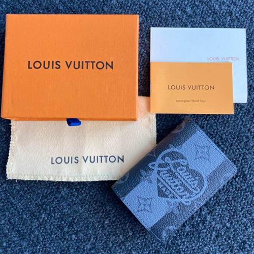 루이비통 윌리 멀티플 모노 스트라이프 브라운/블랙 카드지갑