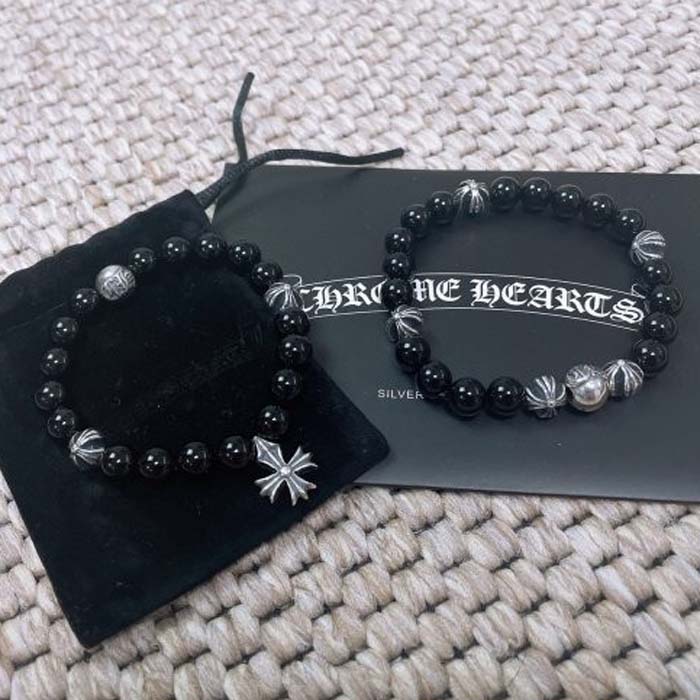 크롬하츠 비즈 은팔찌