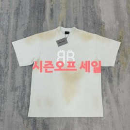 23SS 발렌시아가 크립토 워싱 더티 반팔티셔츠