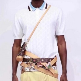 24년 루이비통 모노그램 Pointelle Short Sleeved 코튼 폴로 0424