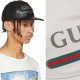 구찌 삼선 로고 레더 캡모자 2종 풀박스