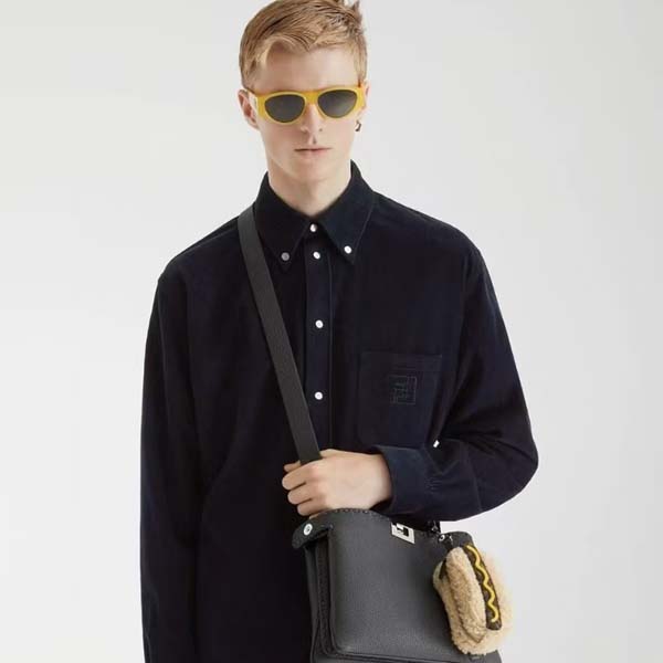 25년 펜디 로고 블랙 코듀로이 셔츠 자켓  0303