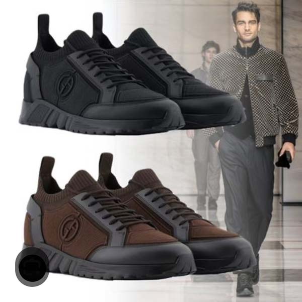 25년 아르마니 Knit-And 레더 스니커즈 5종 0427