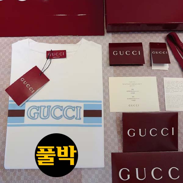 25년 구찌 로고 라운드 반팔티셔츠 2종 0429