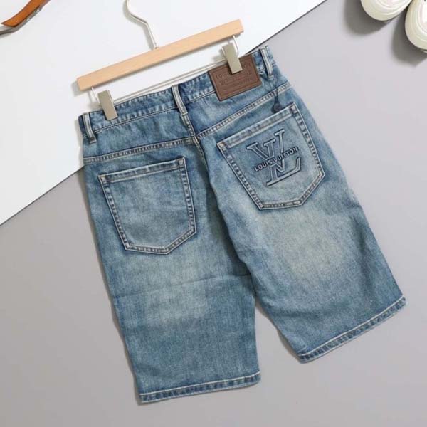 루이비통 수입 3D 엠보 데님 쇼트팬츠