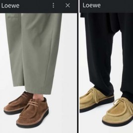 25년 로에베 Faro lace-up in Suede Calfskin 0813