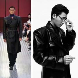 25년 프라다 컬렉션 클래식 레더 코트 0817