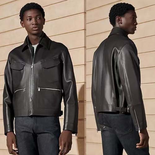 25년 에르메스 클래식 레더 재킷 0817