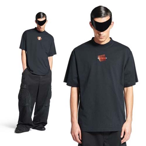 25년 발렌시아가 테이프드 로고백 반팔티셔츠 2종