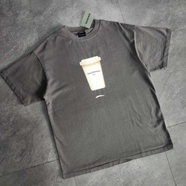 발렌시아가 로고 커피보틀 라운드 티셔츠 2종