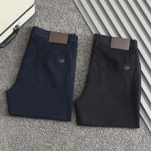 로로피아나 포켓 자수로고 면스판 팬츠 2종