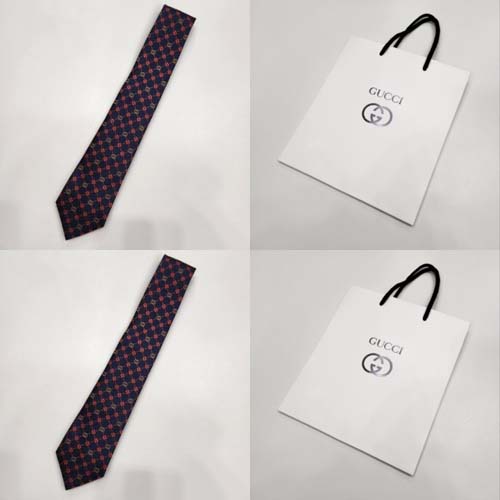 구찌 인터로킹 자카드 실크 넥타이 2종