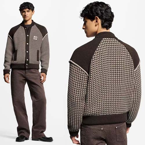 25년 루이비통 Knitted Cotton Jacquatd 봄버 0905