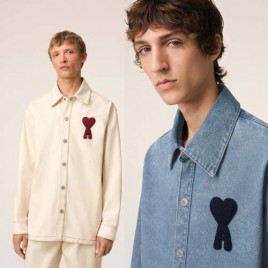 아미 로고 수입 코튼 드 꾀흐 오버셔츠 2종