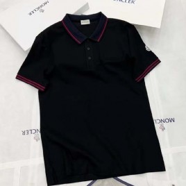 몽클레어 로고 폴로 블랙 반팔 티셔츠