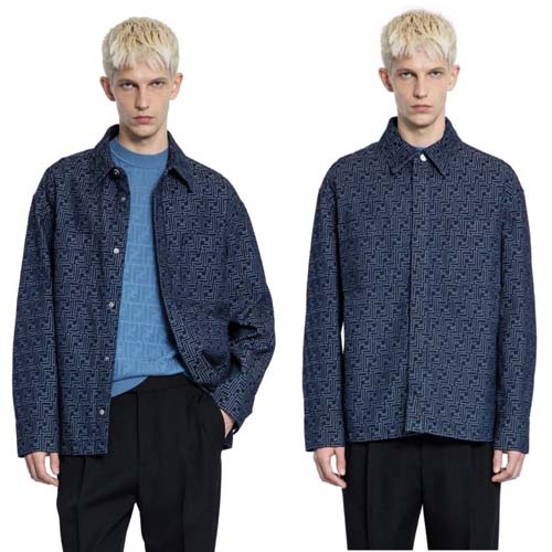 2025 펜디 FF 자카드 데님 재킷