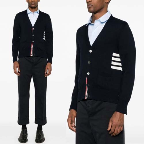 톰브라운 인타르시아 4바 V넥 가디건 2종