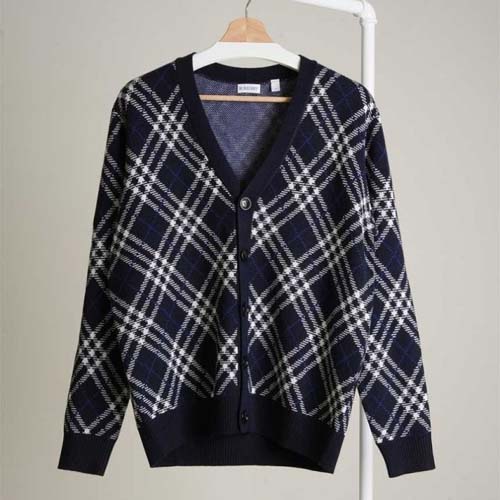 버버리 남성 노바체크 울 가디건