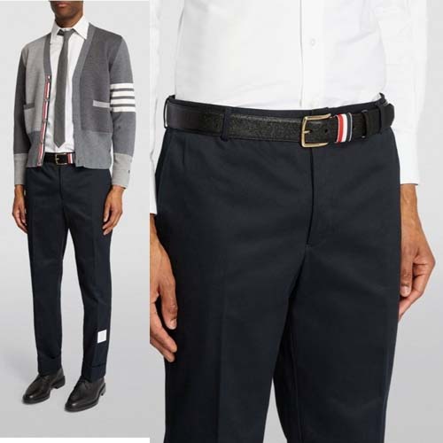 톰브라운 카프스킨 레더 벨트 2종