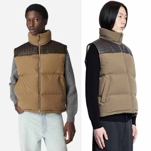 25년 보테가베네타 Padded 하이넥 면다운 조끼 베스트 1008