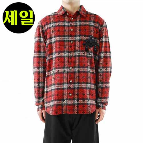 크롬하츠 가죽패치 모노그램 스트라이프 셔츠 2종 1008