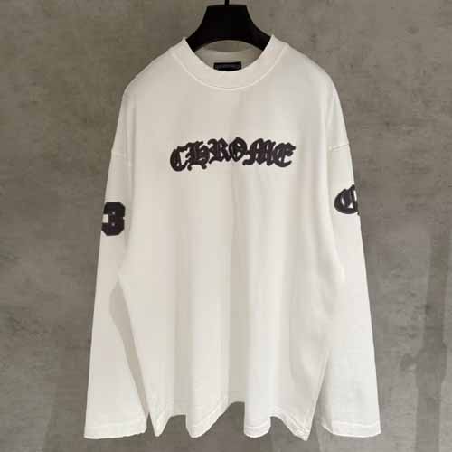 25년 크롬하츠 로고패치 라운드 긴팔 티셔츠 2종 1028