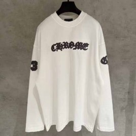 25년 크롬하츠 로고패치 라운드 긴팔 티셔츠 2종 1028