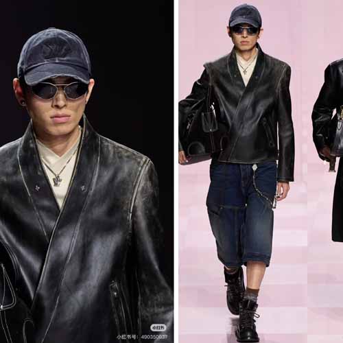 25년 루이비통 레더 가라테 자켓 1104