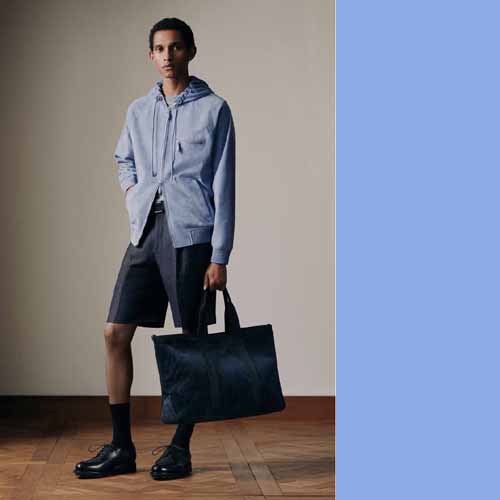 25년 벨루티 남성 스웨이드 후드점퍼