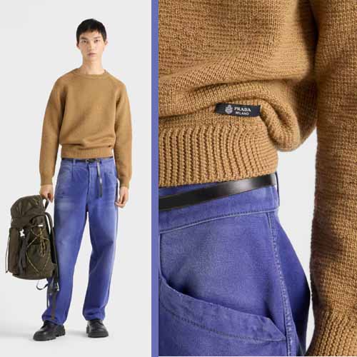 25년 프라다 패브릭 라벨 스웨터 1127