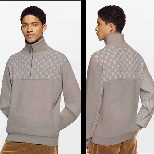 루이비통 LV 스키 리브드 울 하프 지퍼 울오버 1127