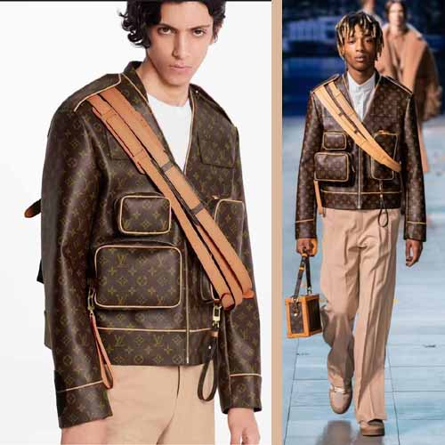 루이비통 버질 아블로 애드미널 브라운 모노그램 레더 재킷 1209