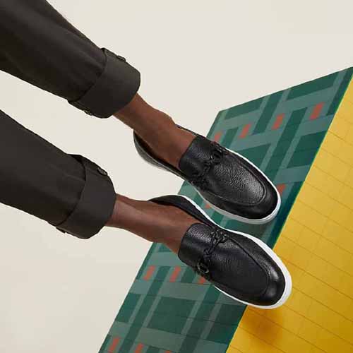 에르메스 lgnacio 레더 블랙 로퍼