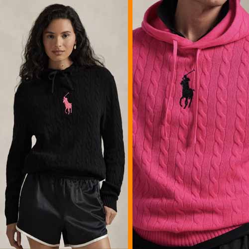 폴로랄프로렌 커플 포니 케이블 니트 후디 2종 1217