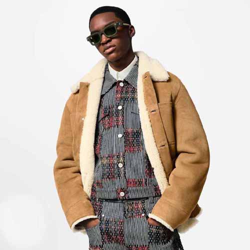 25FW 루이비통 시어링 워크웨어 레더 무스탕