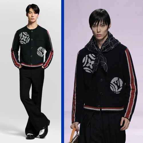 루이비통 모노그램 x 니티드 캐시미어 재킷