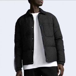 26년 디올 오블리크 블랙 코튼 블렌드 자카드 다운 재킷 0107