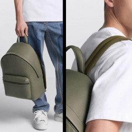 디올 라이더 레더 카키 백팩