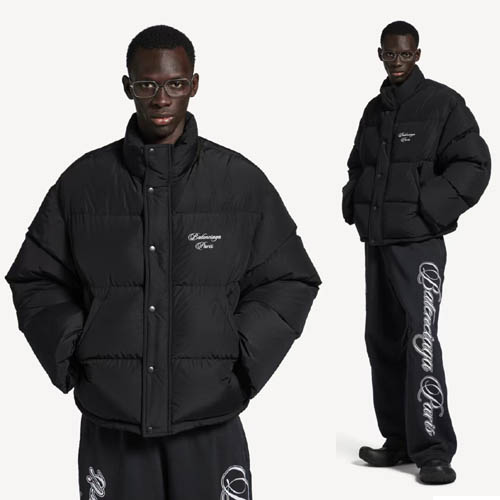 26ss 발렌시아가 로고 Cursive 다운 점퍼 2종 0121