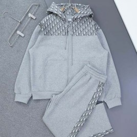 디올 오블리크 그레이 후디재킷 + 팬츠 세트