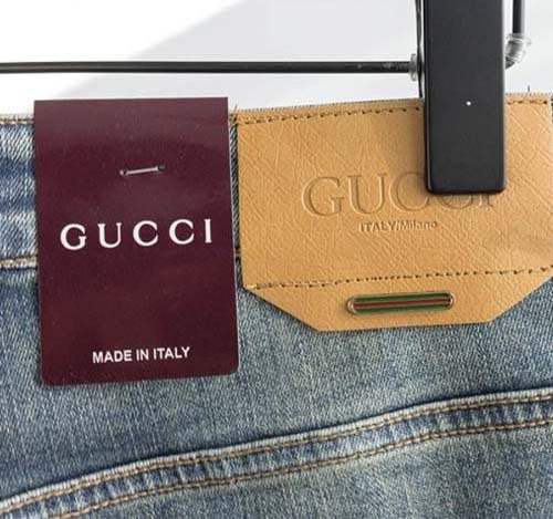 구찌 백 자수로고 슬림핏 팬츠