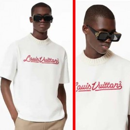 루이비통 x 니고 자수 모크넥 반팔 니트 0129