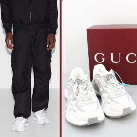 26ss 구찌 삼선줄 레이스 2.0 레더 스니커즈 0305