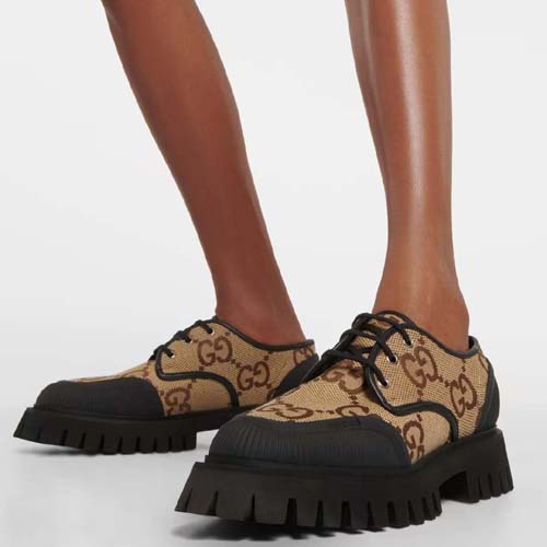 구찌 맥시 GG 레이스업 슈즈 에보니 캔버스 4종 0316